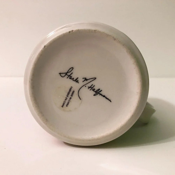 Anthropologie Starla M Halfmann Petal Monogram Letter C Initial Mug - Picture 9 of 12